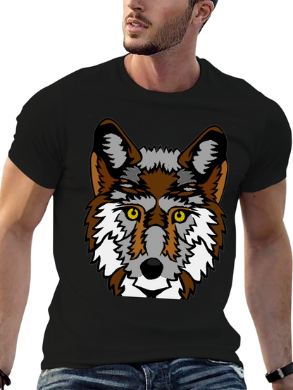 Cool Wolf Graphic Black T-Shirt