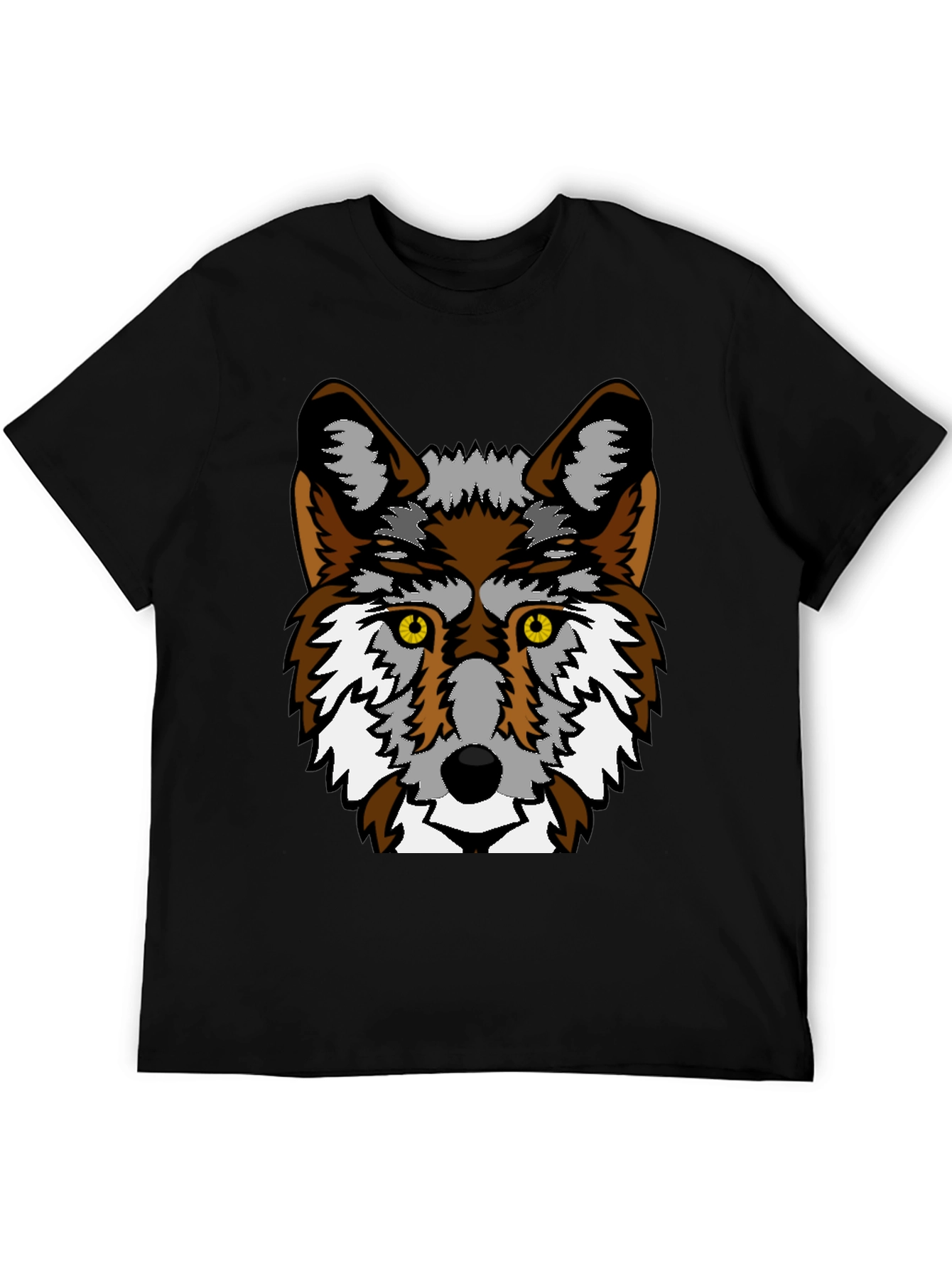 Cool Wolf Graphic Black T-Shirt