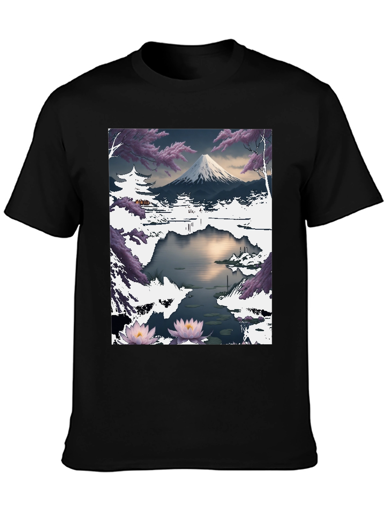 Mount Fuji Landscape Graphic T-Shirt