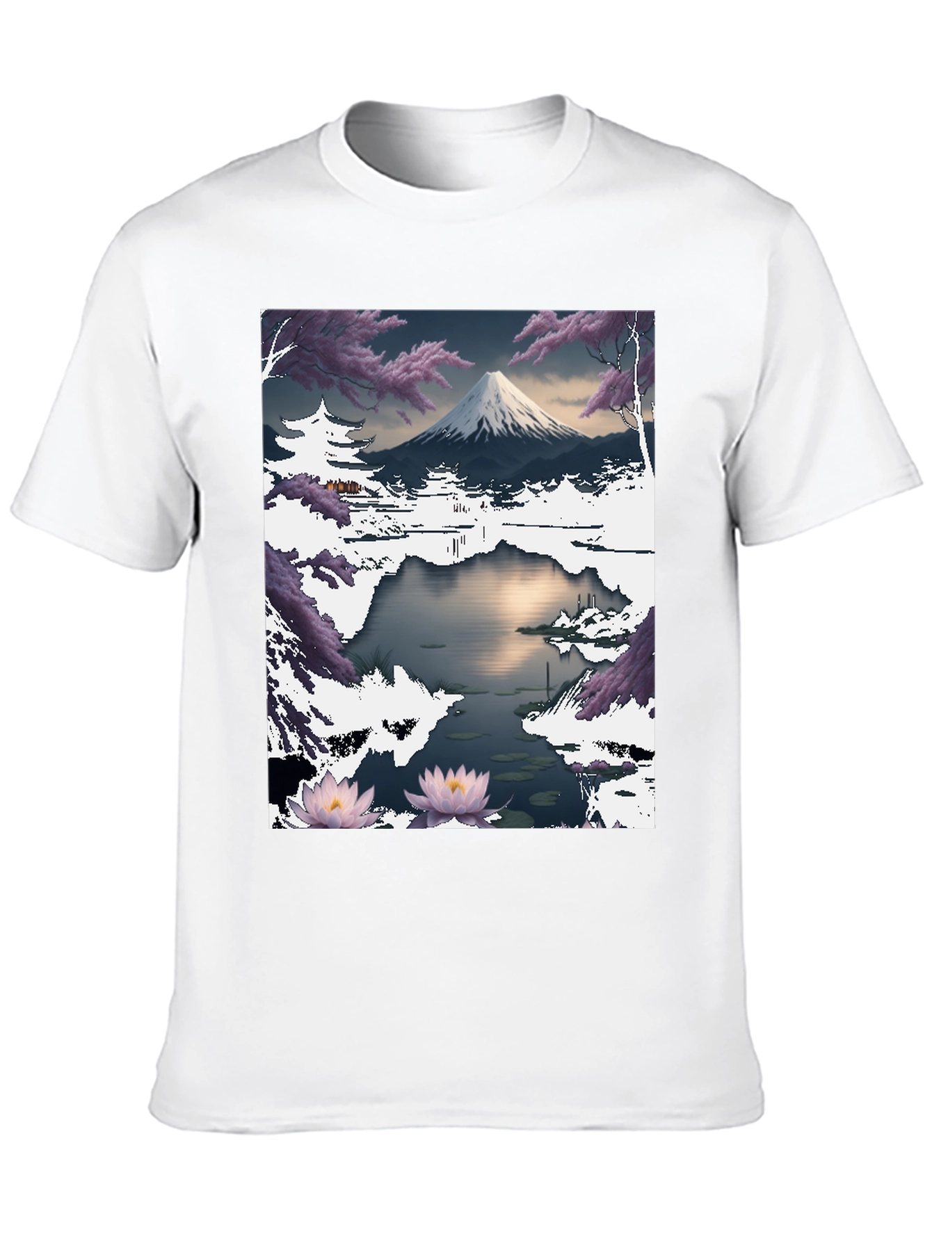 Mount Fuji Landscape Graphic T-Shirt