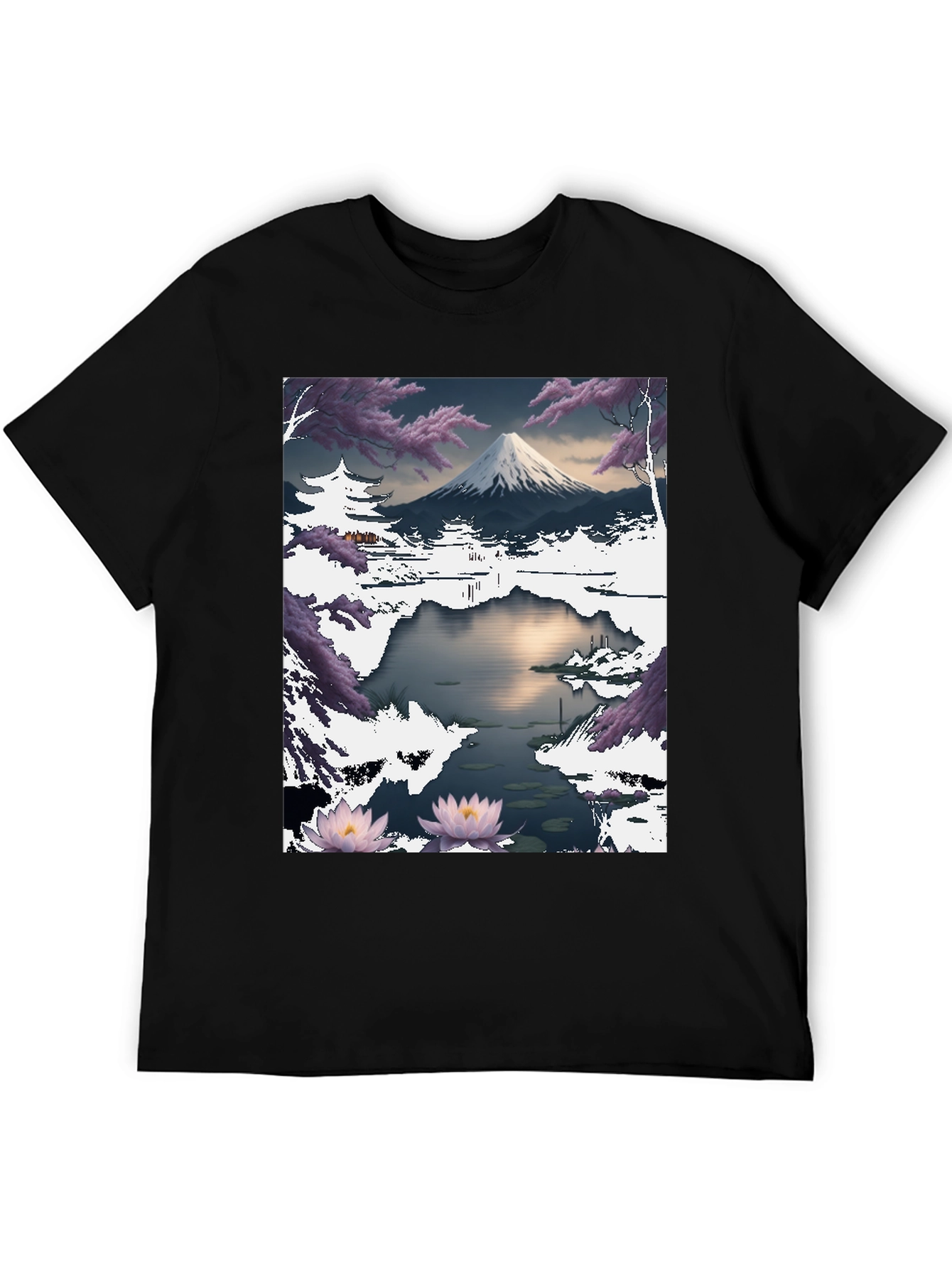 Mount Fuji Landscape Graphic T-Shirt