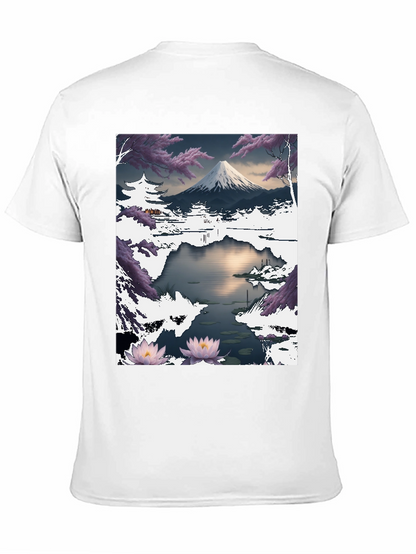 Mount Fuji Landscape Graphic T-Shirt
