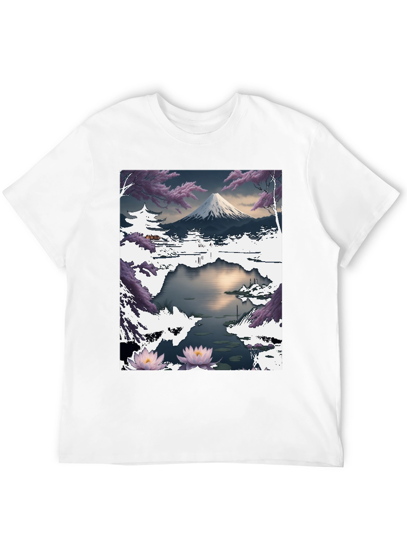 Mount Fuji Landscape Graphic T-Shirt