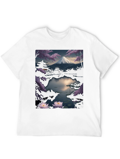 Mount Fuji Landscape Graphic T-Shirt