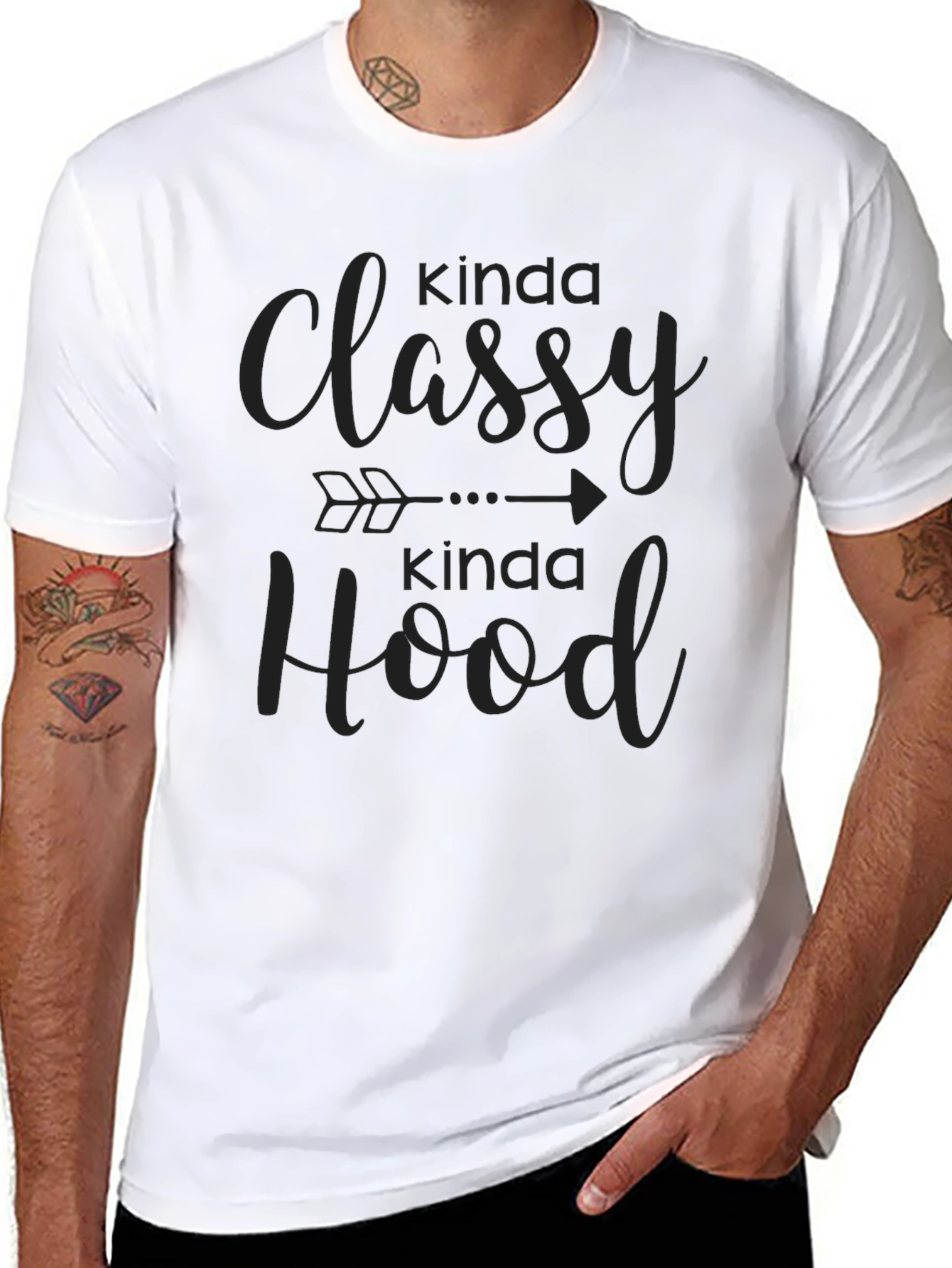 Kinda Classy Kinda Hood Black Tee