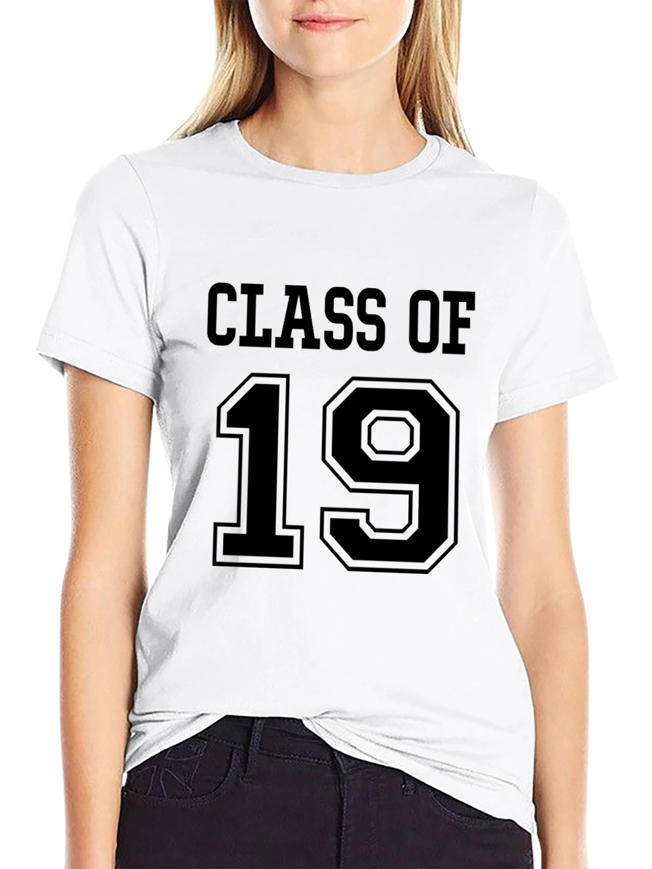 Class Of 19 Black Crew Neck T-Shirt