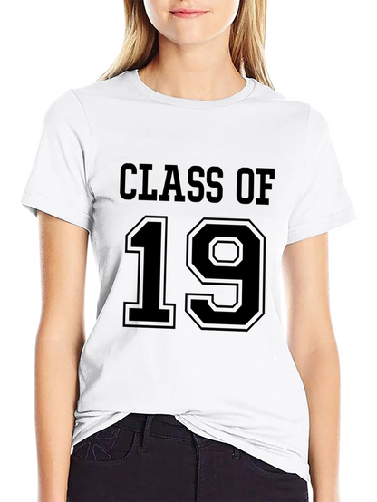 Class Of 19 Black Crew Neck T-Shirt