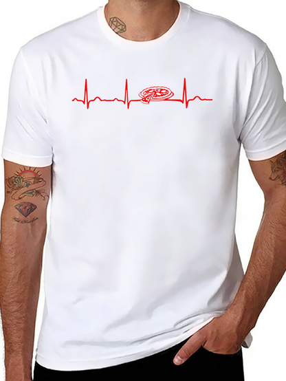Pizza Heartbeat T-Shirt - Foodie Tee