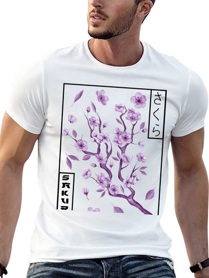 Sakura Blossom Graphic T-Shirt - Japanese Cherry Tree