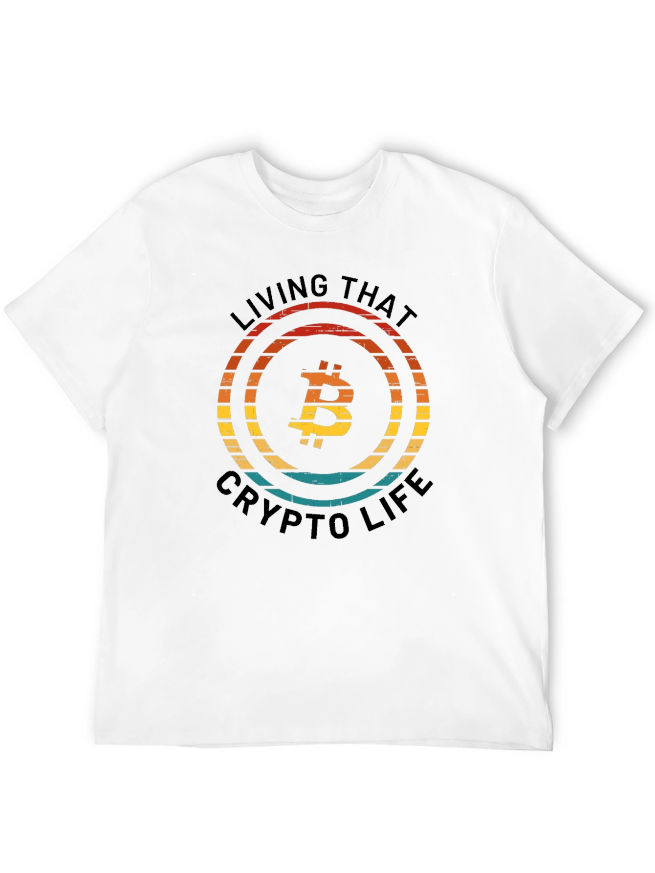 Bitcoin Crypto Life Black T-Shirt