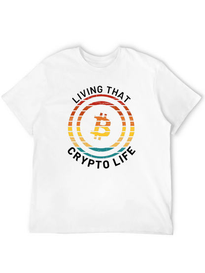 Bitcoin Crypto Life Black T-Shirt