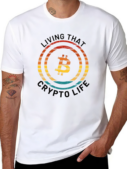 Bitcoin Crypto Life Black T-Shirt