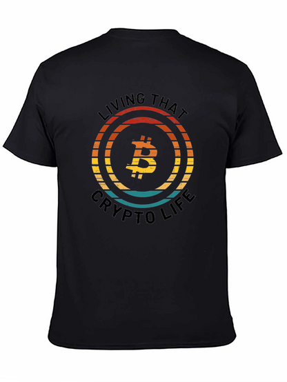 Bitcoin Crypto Life Black T-Shirt