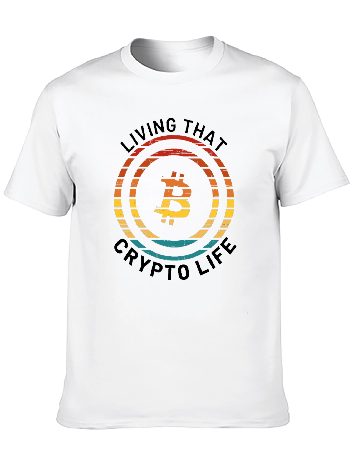 Bitcoin Crypto Life Black T-Shirt