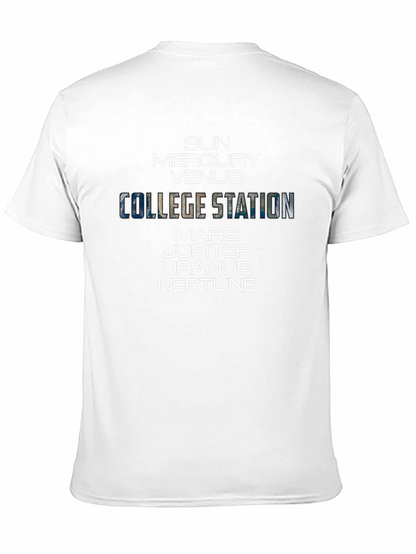 College Station Planets Black T-Shirt
