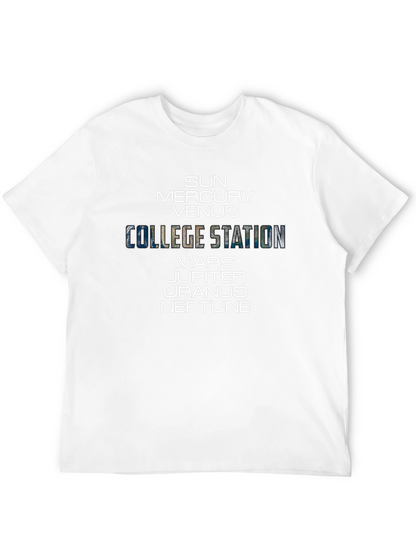 College Station Planets Black T-Shirt