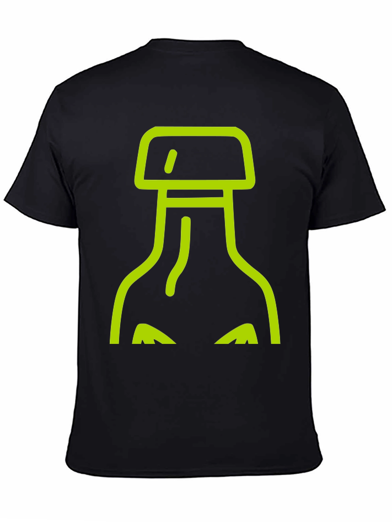 Abstract Bottle Graphic Tee - Black