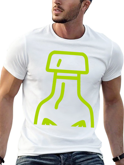 Abstract Bottle Graphic Tee - Black