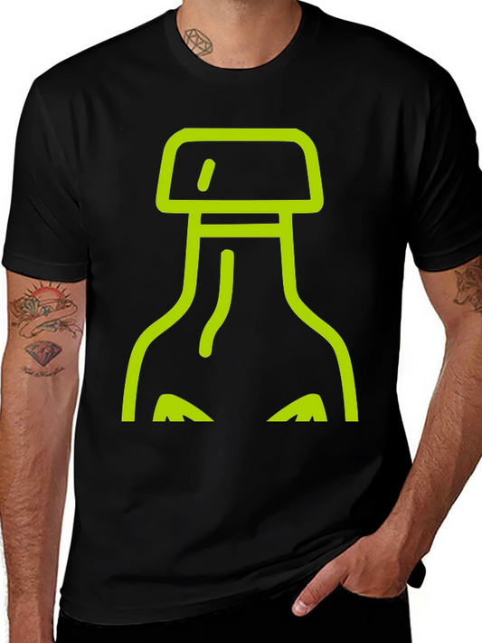 Abstract Bottle Graphic Tee - Black