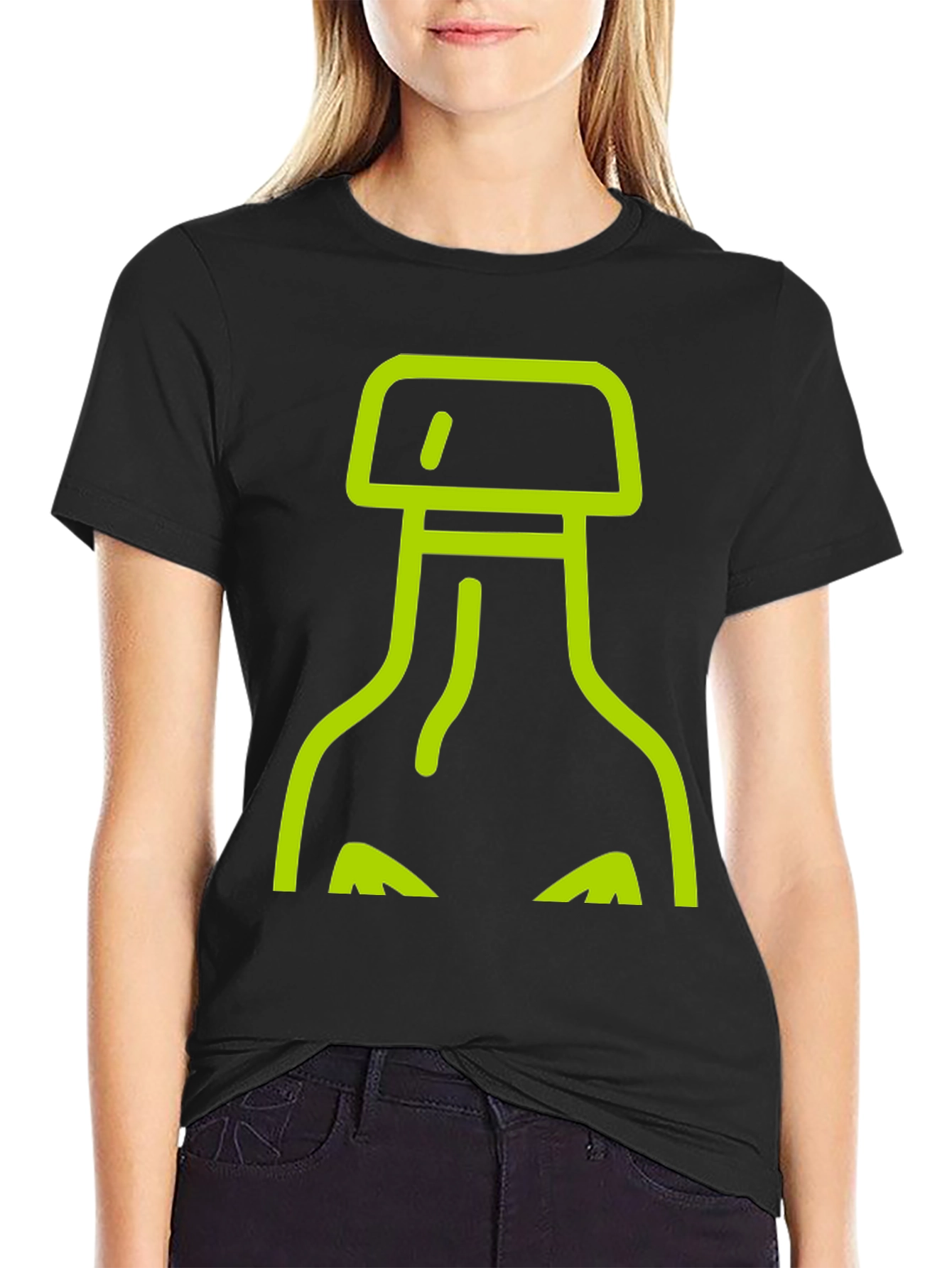 Abstract Bottle Graphic Tee - Black