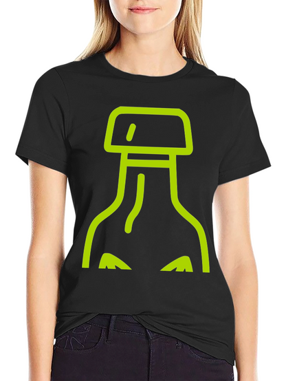 Abstract Bottle Graphic Tee - Black
