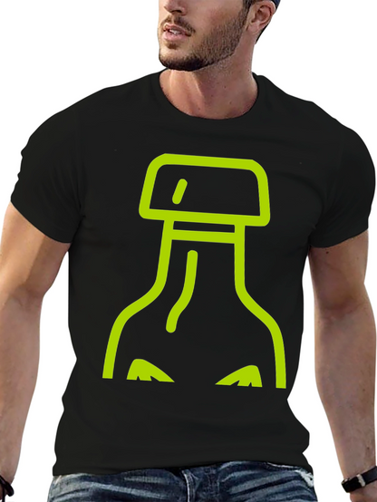 Abstract Bottle Graphic Tee - Black