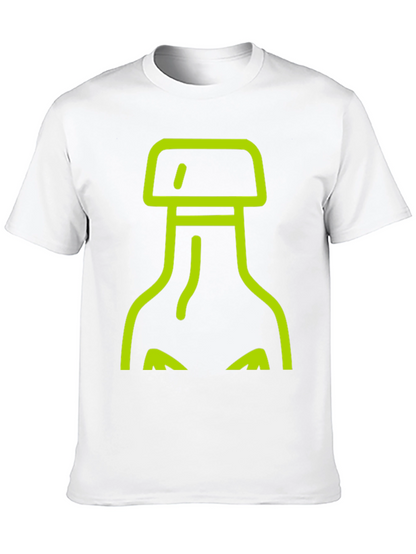 Abstract Bottle Graphic Tee - Black
