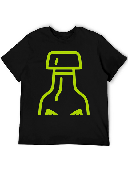 Abstract Bottle Graphic Tee - Black