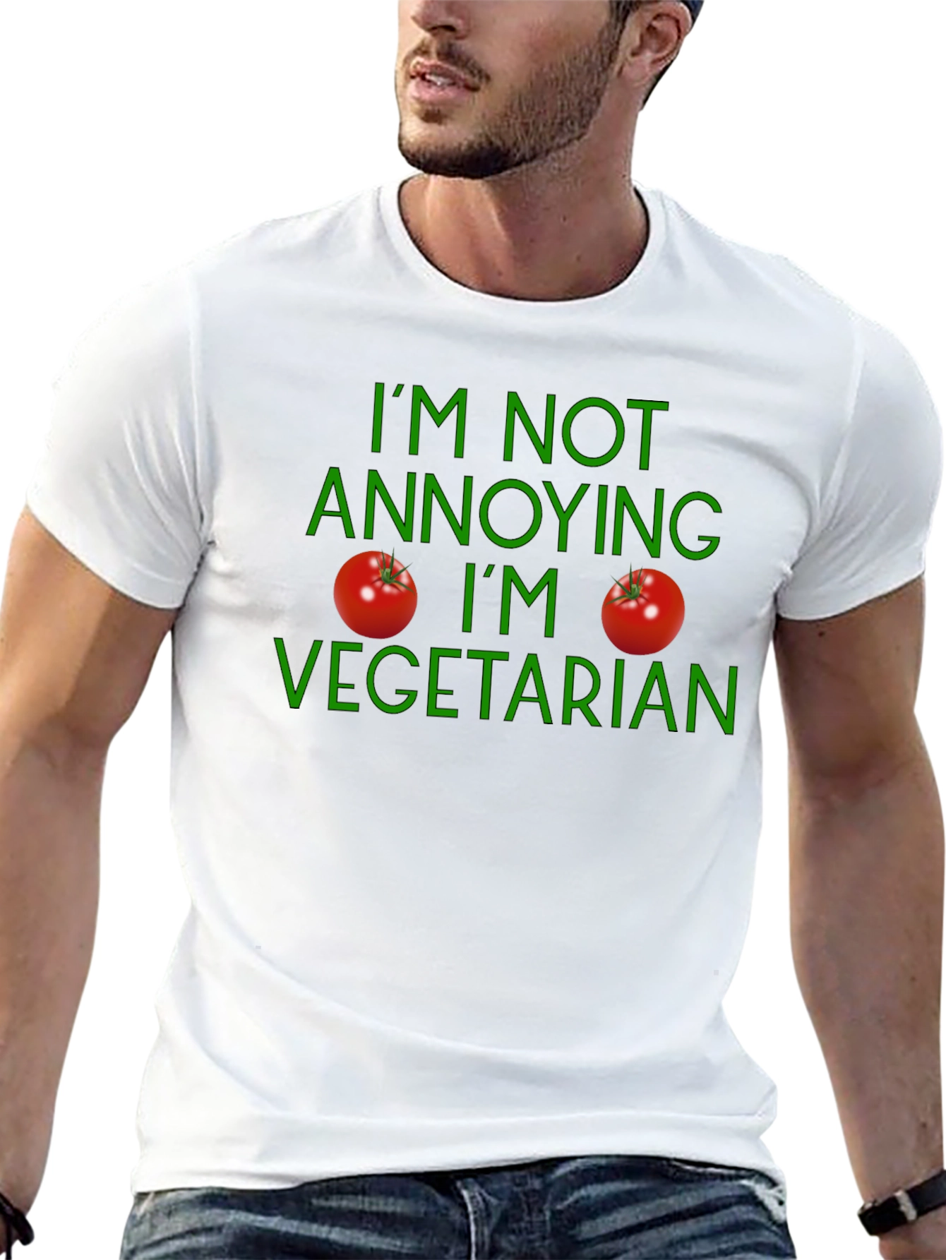 Vegetarian Statement T-Shirt - Soft Cotton Casual Wear