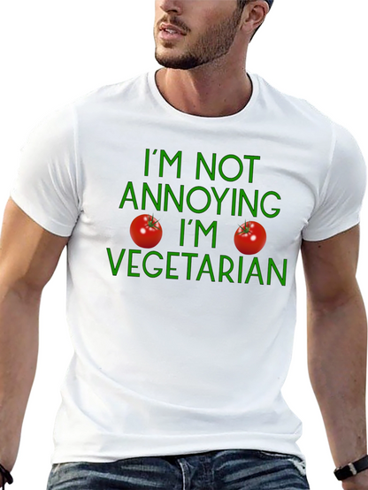 Vegetarian Statement T-Shirt - Soft Cotton Casual Wear