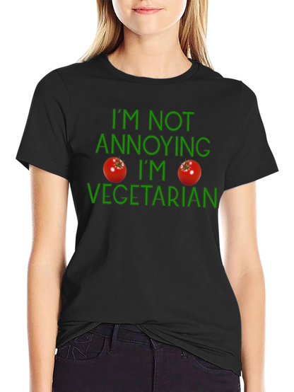 Vegetarian Statement T-Shirt - Soft Cotton Casual Wear