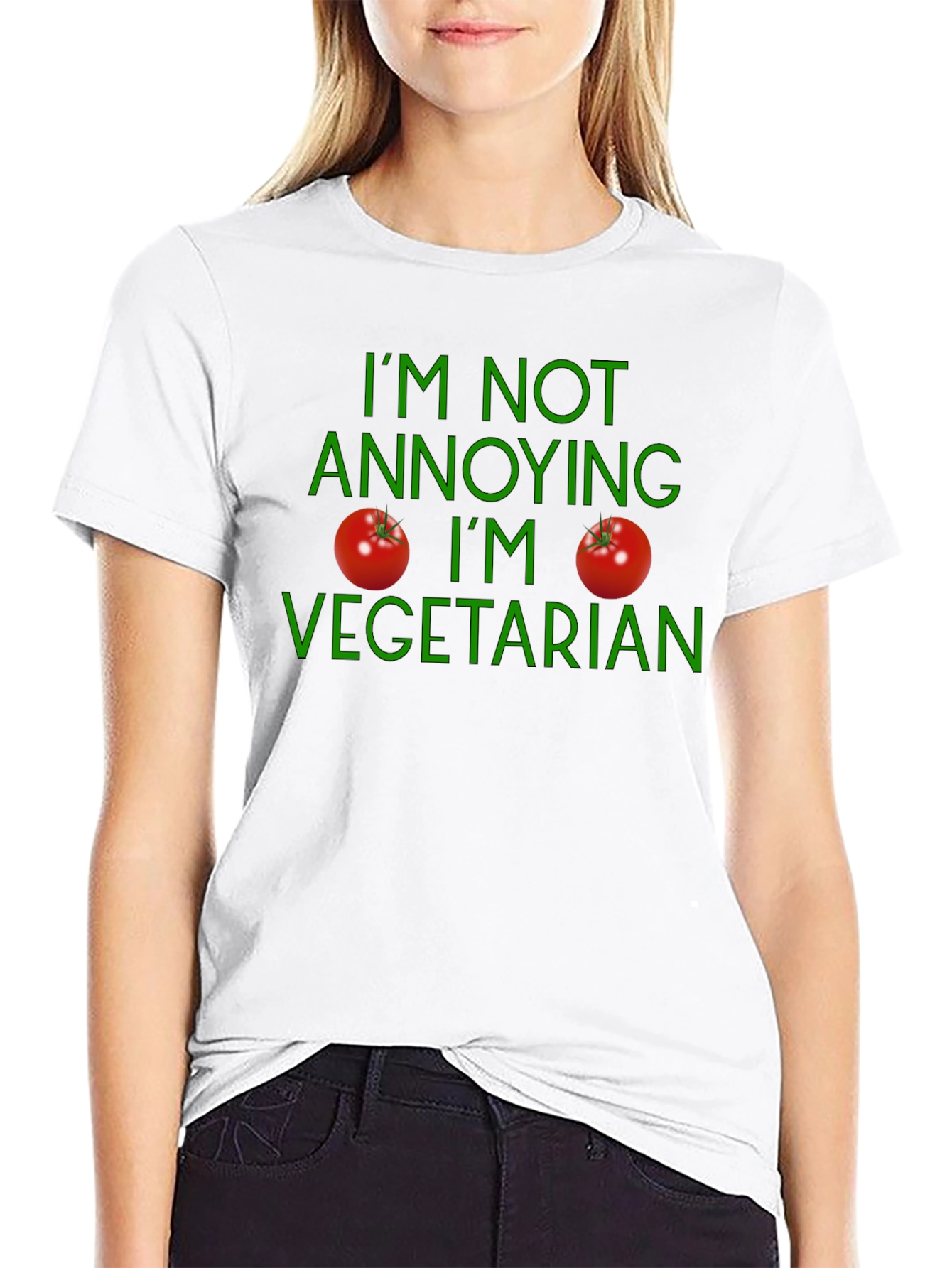 Vegetarian Statement T-Shirt - Soft Cotton Casual Wear