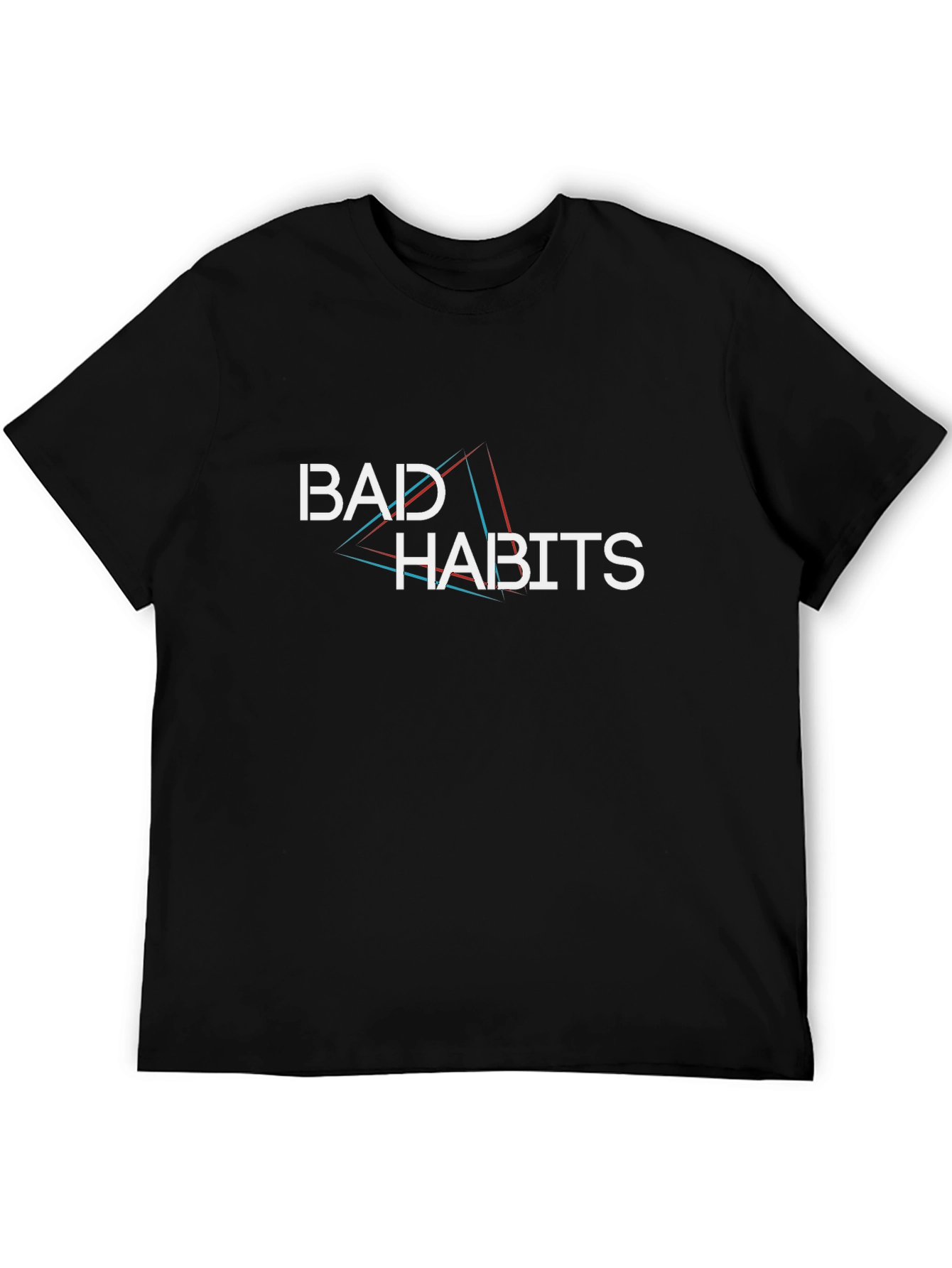 Bad Habits Graphic Print Black T-Shirt