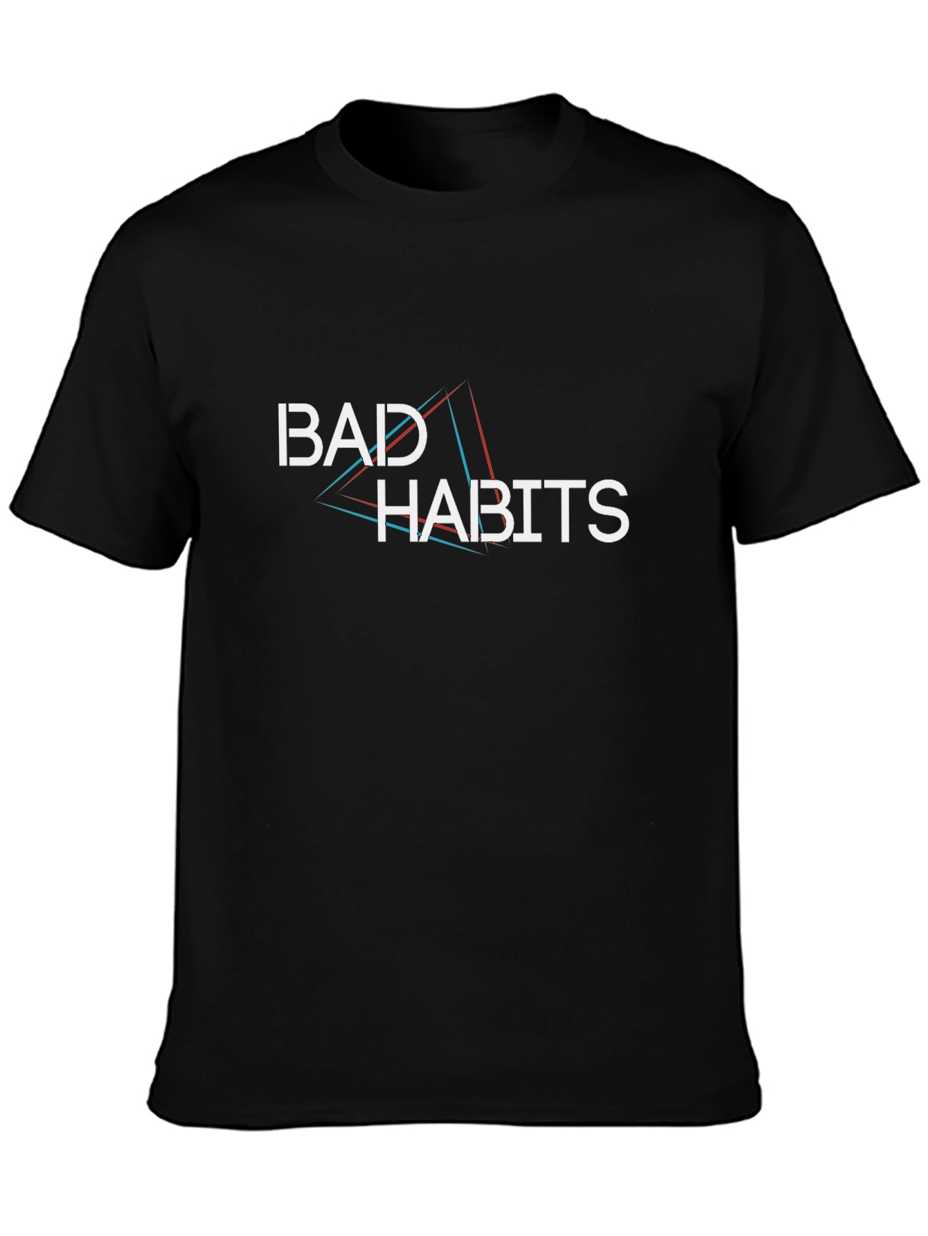 Bad Habits Graphic Print Black T-Shirt