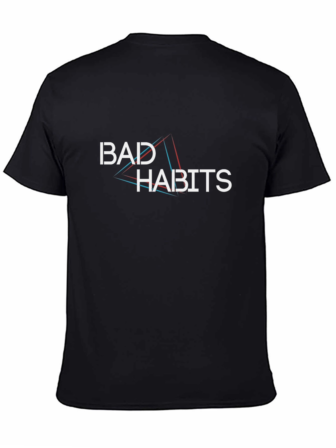 Bad Habits Graphic Print Black T-Shirt