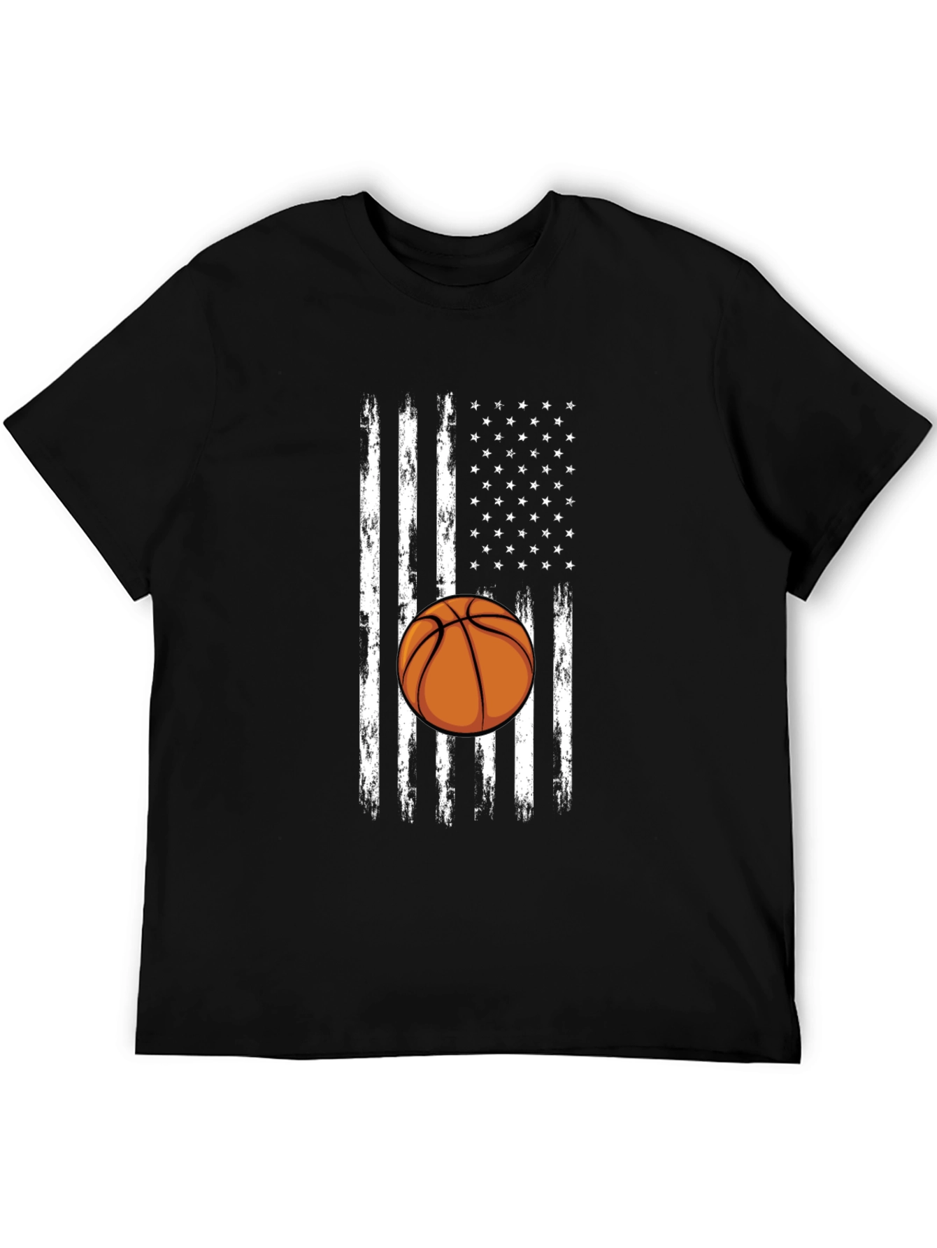 Basketball American Flag Graphic T-Shirt