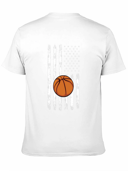 Basketball American Flag Graphic T-Shirt