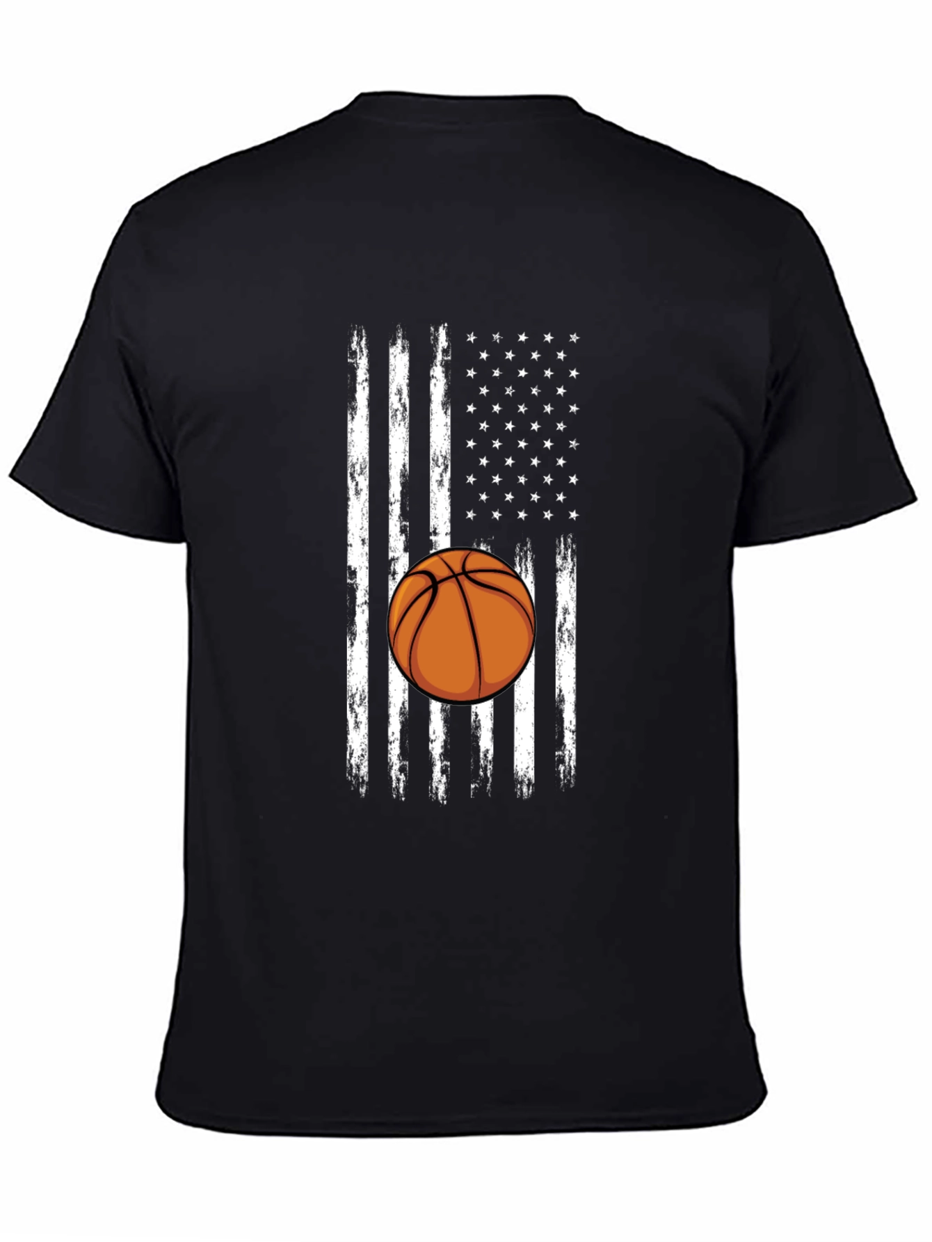 Basketball American Flag Graphic T-Shirt
