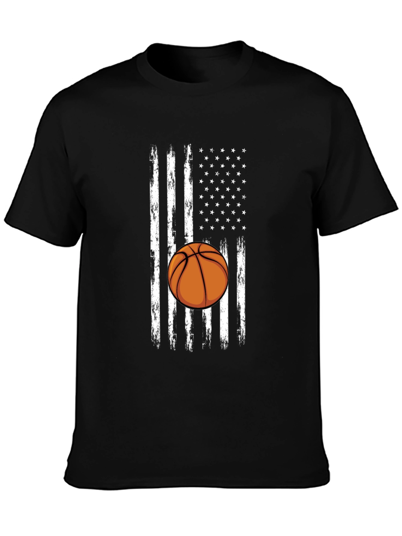 Basketball American Flag Graphic T-Shirt