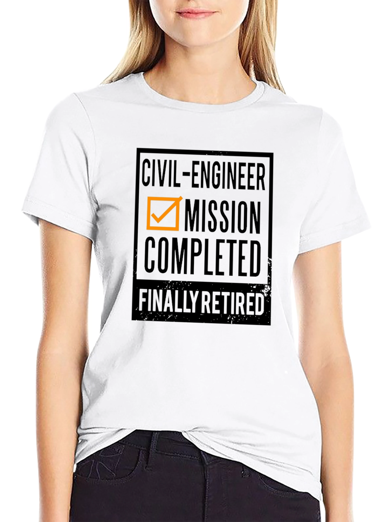 Civil Engineer Retirement T-Shirt - Mission Completed
