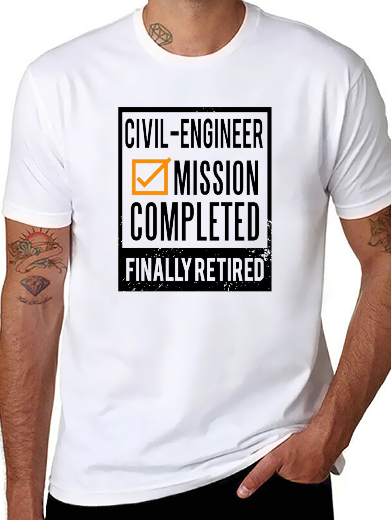 Civil Engineer Retirement T-Shirt - Mission Completed