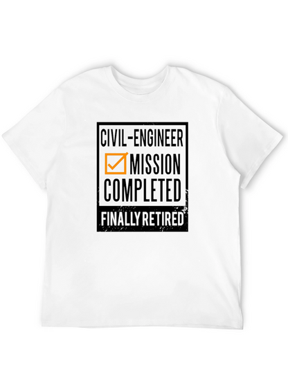 Civil Engineer Retirement T-Shirt - Mission Completed