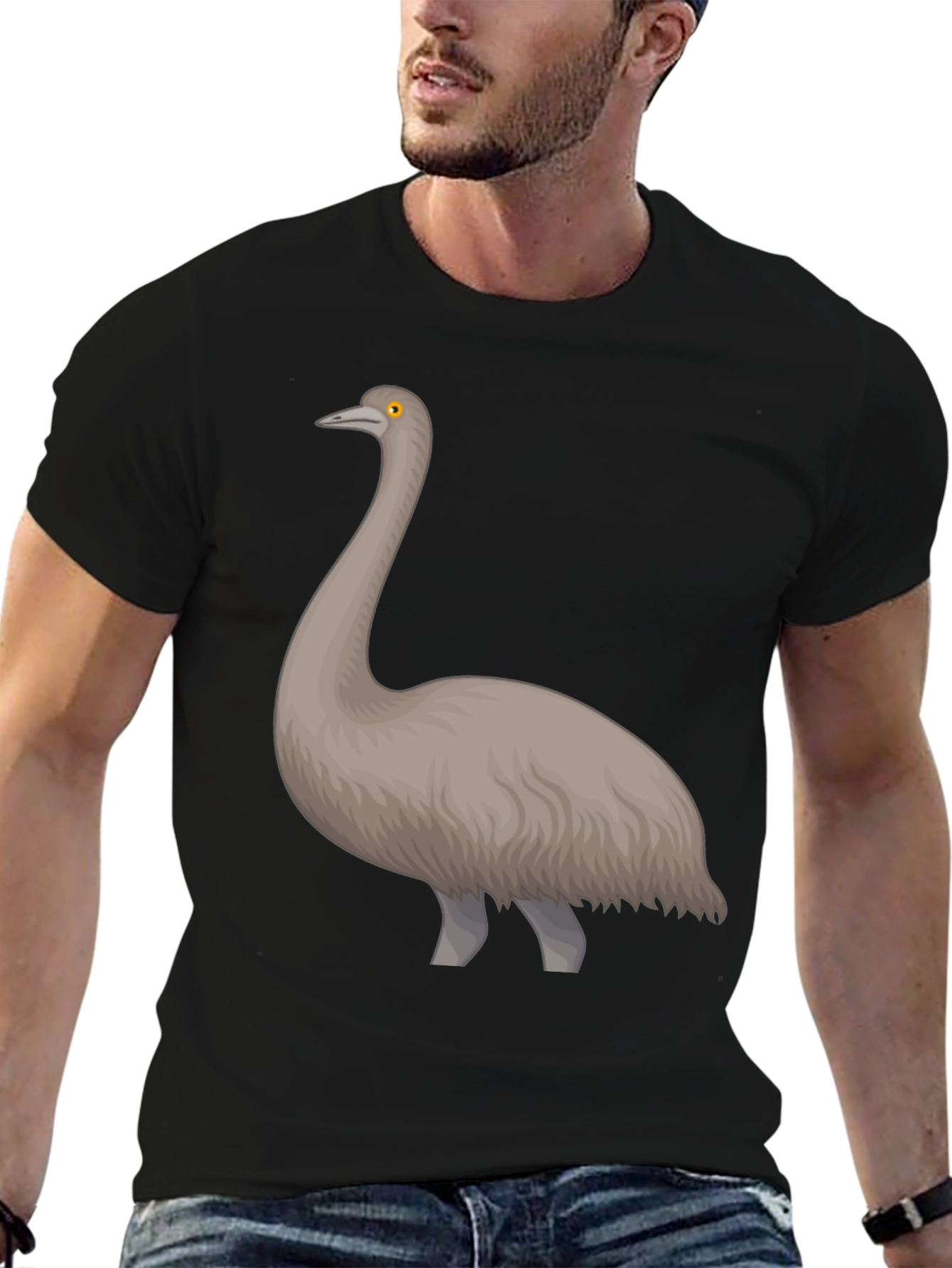 Emu Graphic Tee - Unique Bird Design