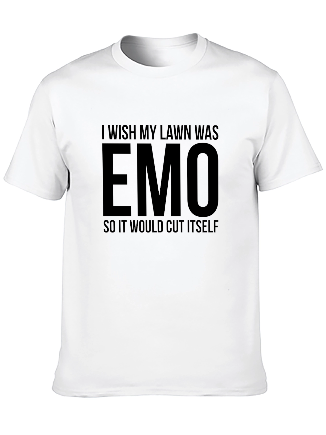 Emo Lawn Black Graphic T-Shirt
