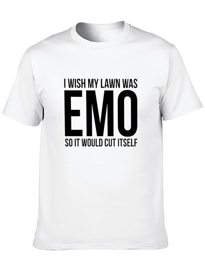 Emo Lawn Black Graphic T-Shirt