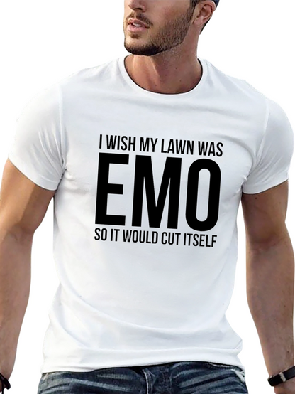 Emo Lawn Black Graphic T-Shirt