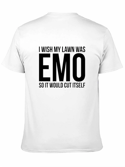 Emo Lawn Black Graphic T-Shirt