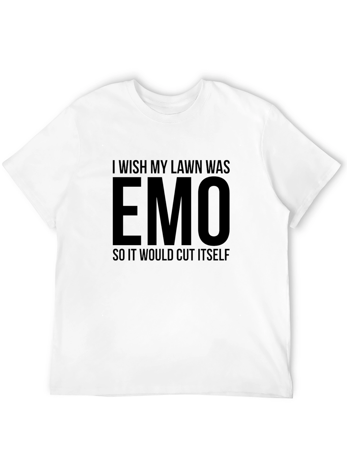 Emo Lawn Black Graphic T-Shirt