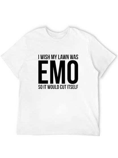 Emo Lawn Black Graphic T-Shirt