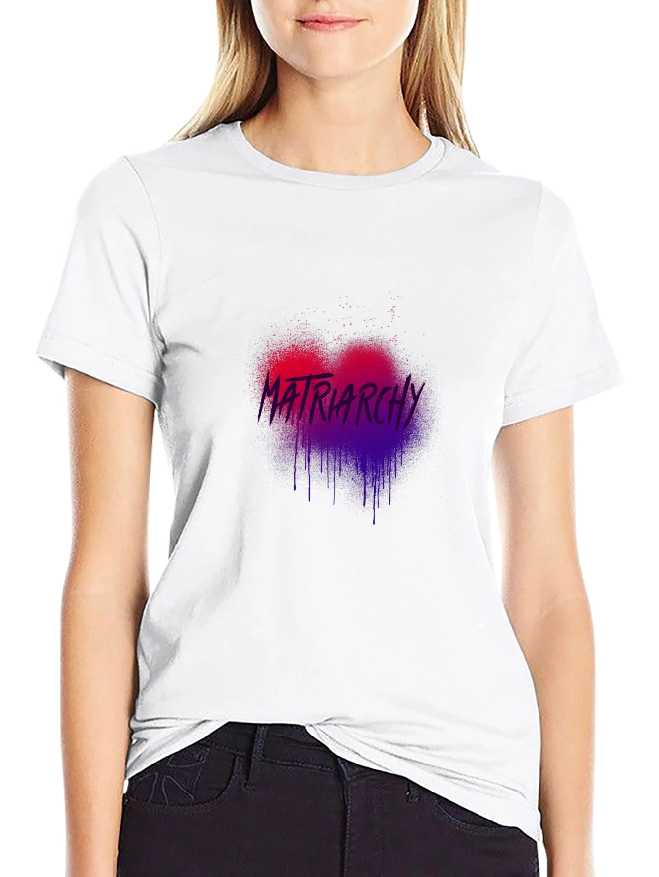 Matriarchy Heart Graphic Black T-Shirt